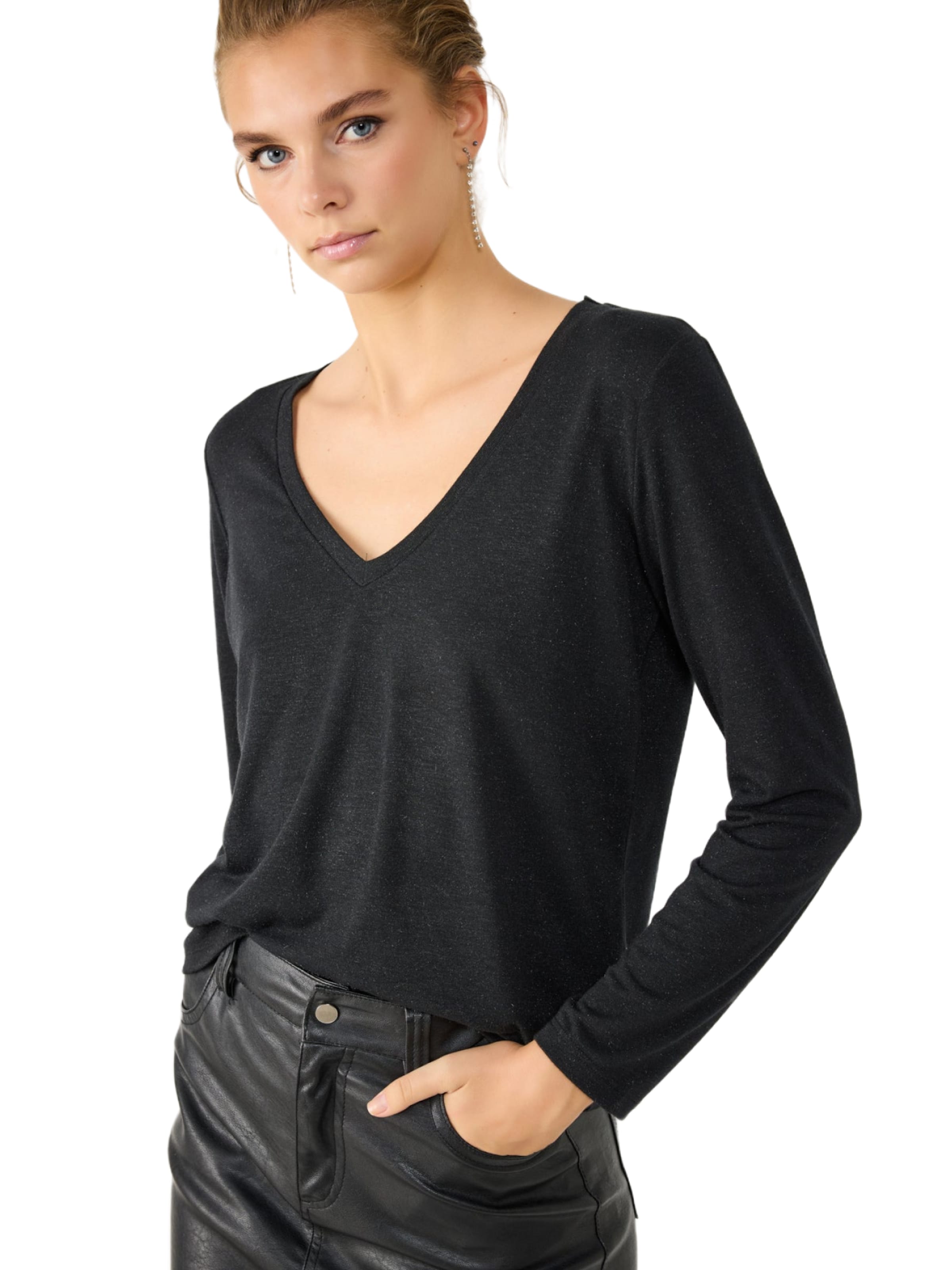 No Matter What Shirt in Black: front