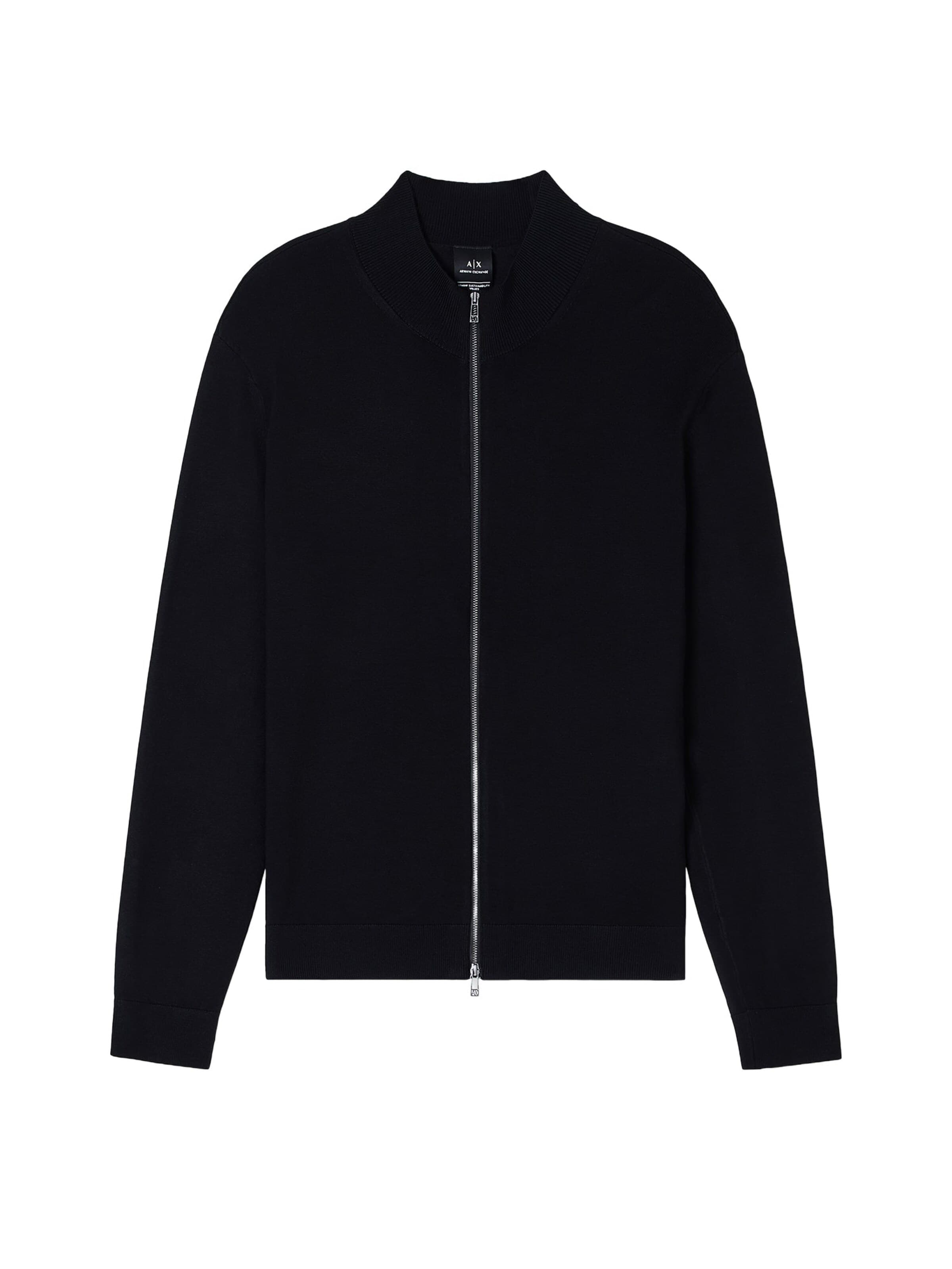 Felpa di EA7 Emporio Armani in nero: frontale
