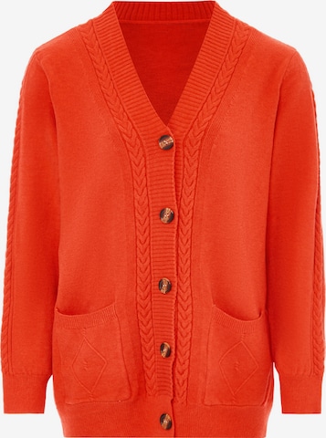 ALARY Knit Cardigan in Orange: front