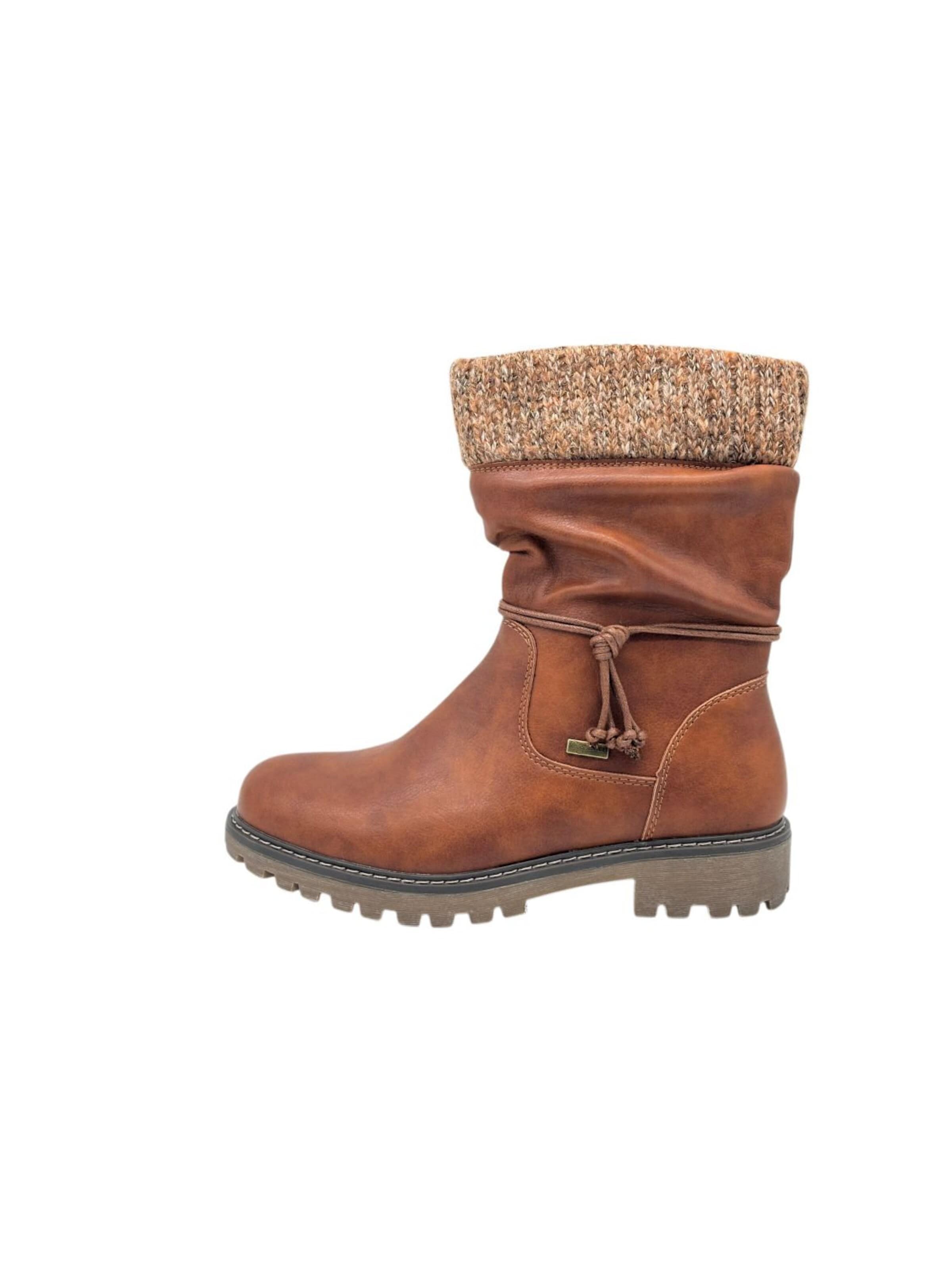 Nowaland Booties 'Damen gefütterte Winterstiefeletten' in Brown