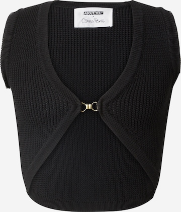 ABOUT YOU x Chiara Biasi Knitted top 'Leona' in Black: front