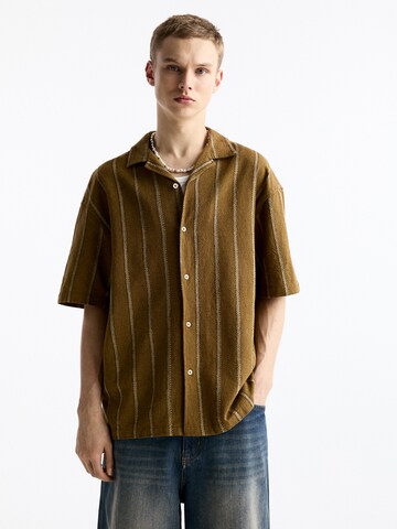 Comfort fit Camicia di Pull&Bear in verde: frontale