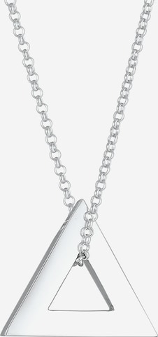 KUZZOI Halskette Dreieck in Zilver: voorkant