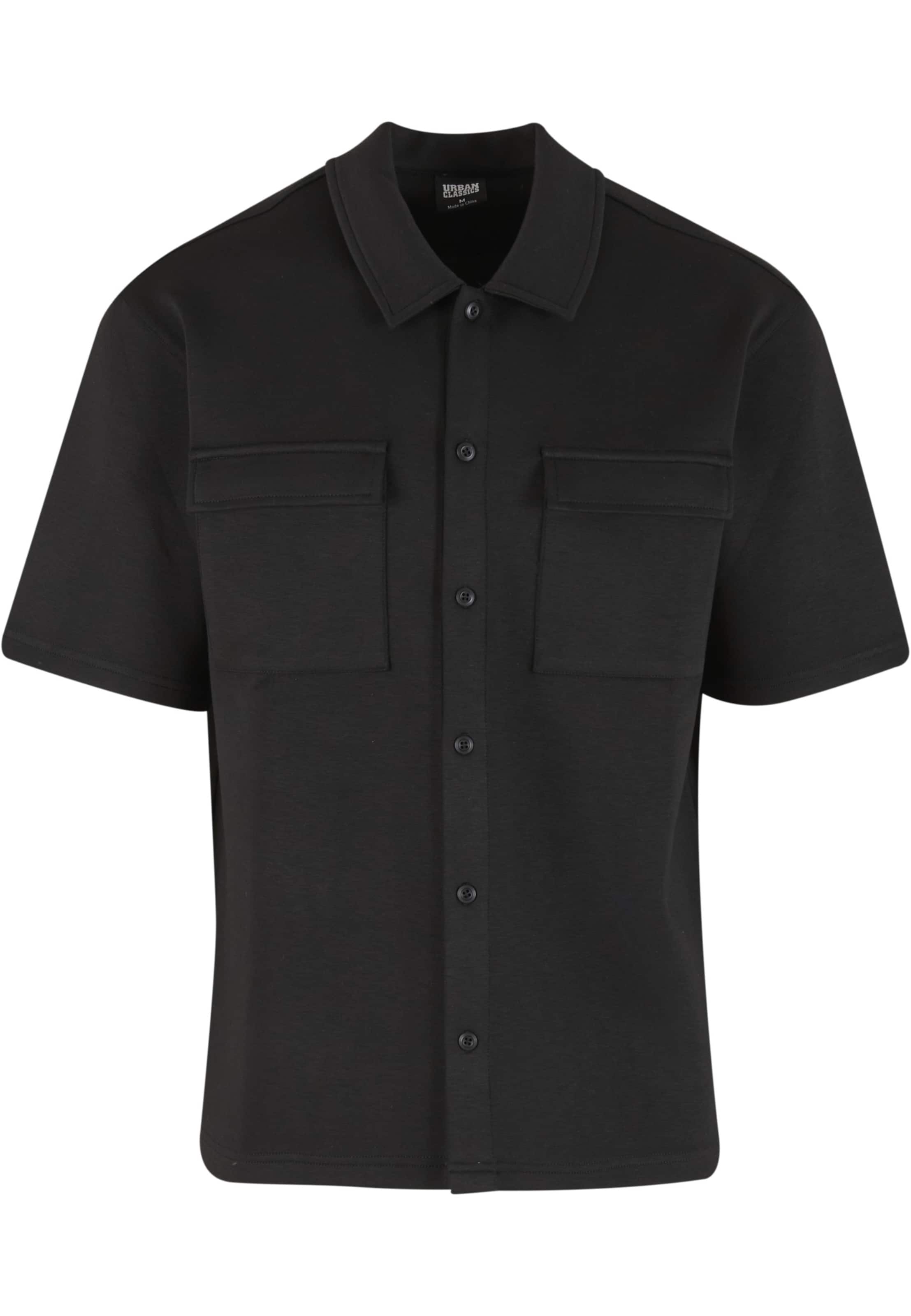 Urban Classics Regular Fit Hemd in Schwarz: Vorderseite