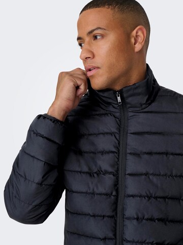 Only & Sons Between-season jacket 'BRON' in Blue