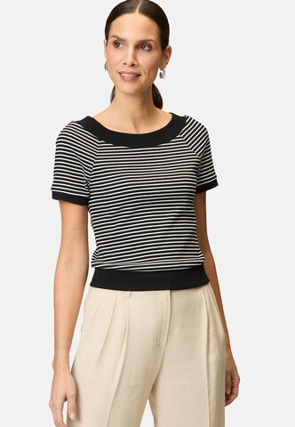 zero Streifenshirt mit Raglan Ärmel in Schwarz: Vorderseite