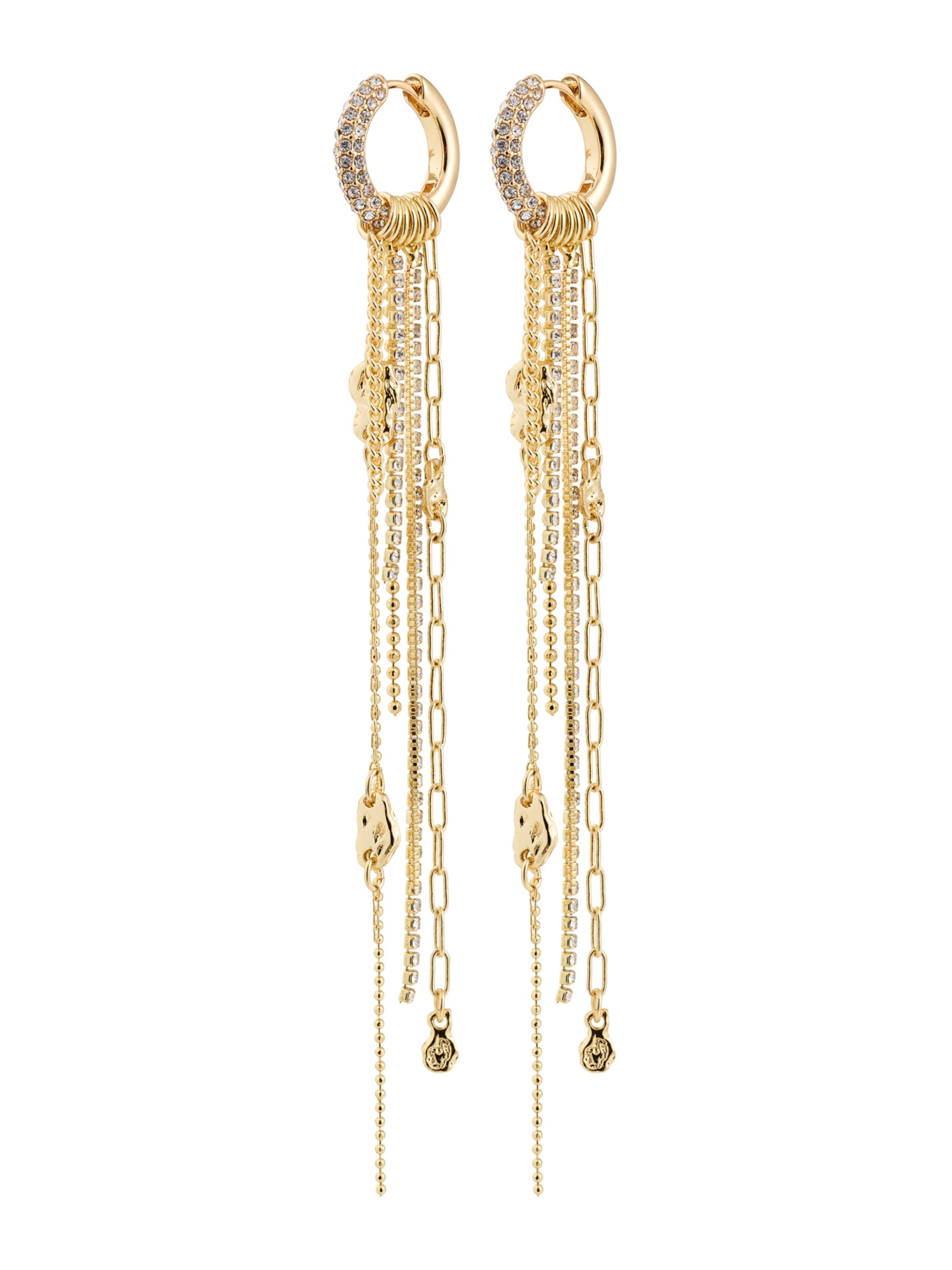 Pilgrim Oorbellen 'Drue' in Goud: voorkant