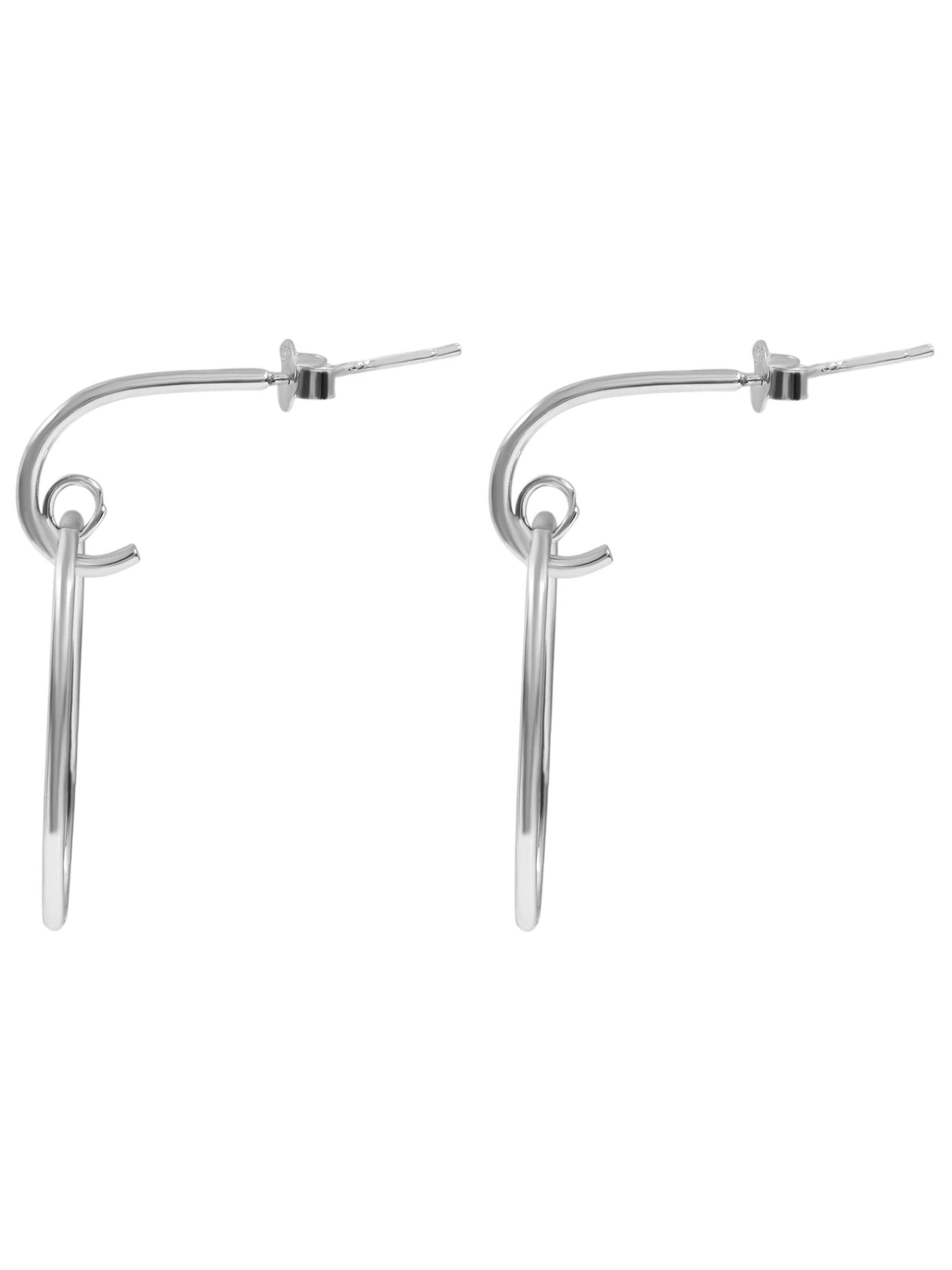 Akzent Earrings '"Ilvy" aus 925 Sterlingsilber, rhodiniert, langlebig' in Silver