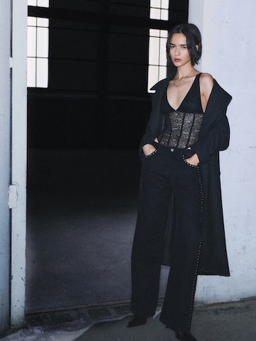 Pull&Bear Блуза боди в черно