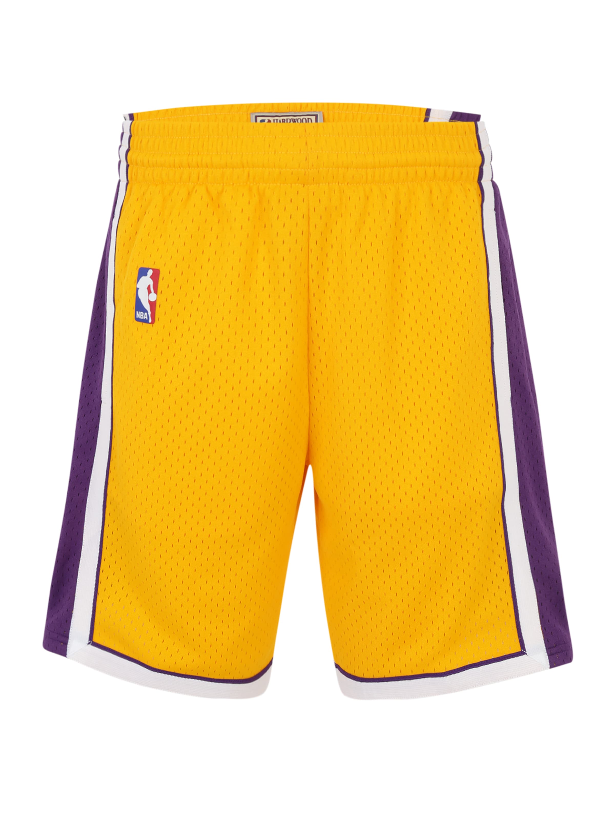 Mitchell & Ness Voľný strih Nohavice 'LOS ANGELES LAKERS' - Žltá: predná strana