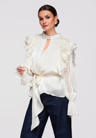 Ombre Bluse in Beige
