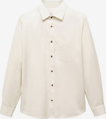 MANGO MAN Button Up Shirt 'Prati' in Beige: front