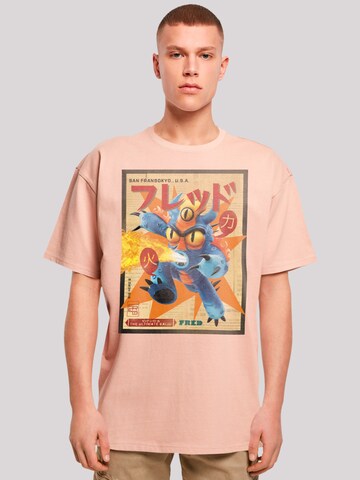 T-Shirt 'Big Hero 6 Fred Newspaper' F4NT4STIC en orange : devant
