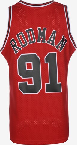 Mitchell & Ness Функционална тениска 'DENNIS RODMAN' в червено