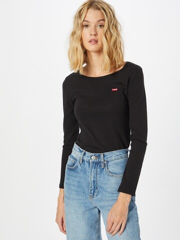 T-shirt 'Long Sleeve 2 Pack Tee' LEVI'S ® en noir : devant