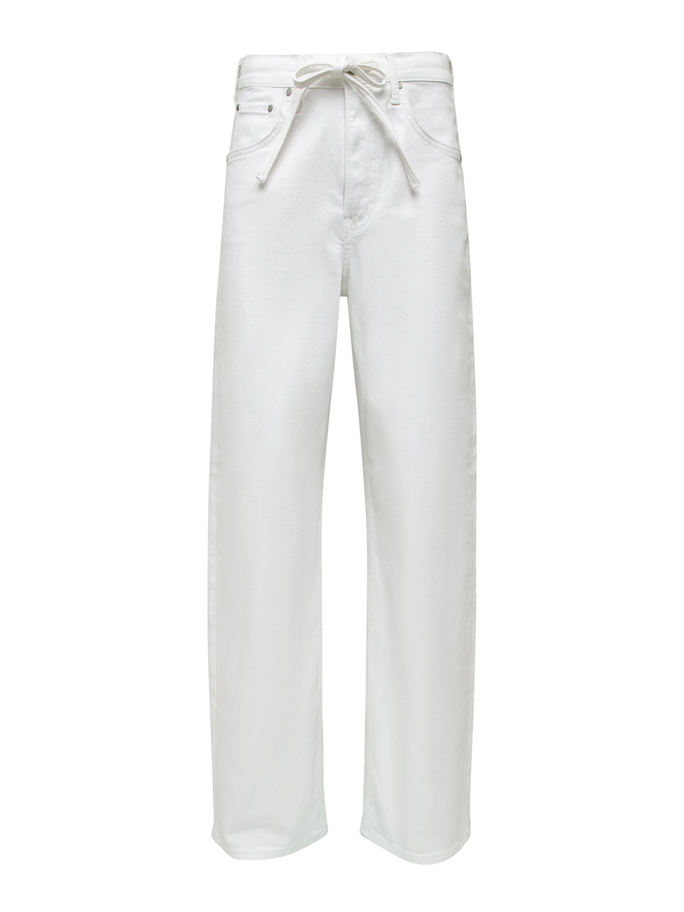Mavi Flared Denim Pants ' NELLA ' in Weiß: Vorderseite