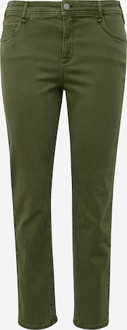 TRIANGLE Regular Jeans in Groen: voorkant
