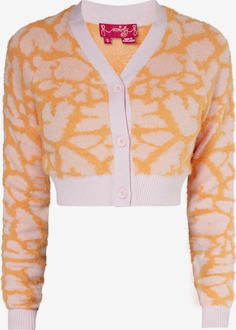 swirly Gebreid vest in Oranje: voorkant