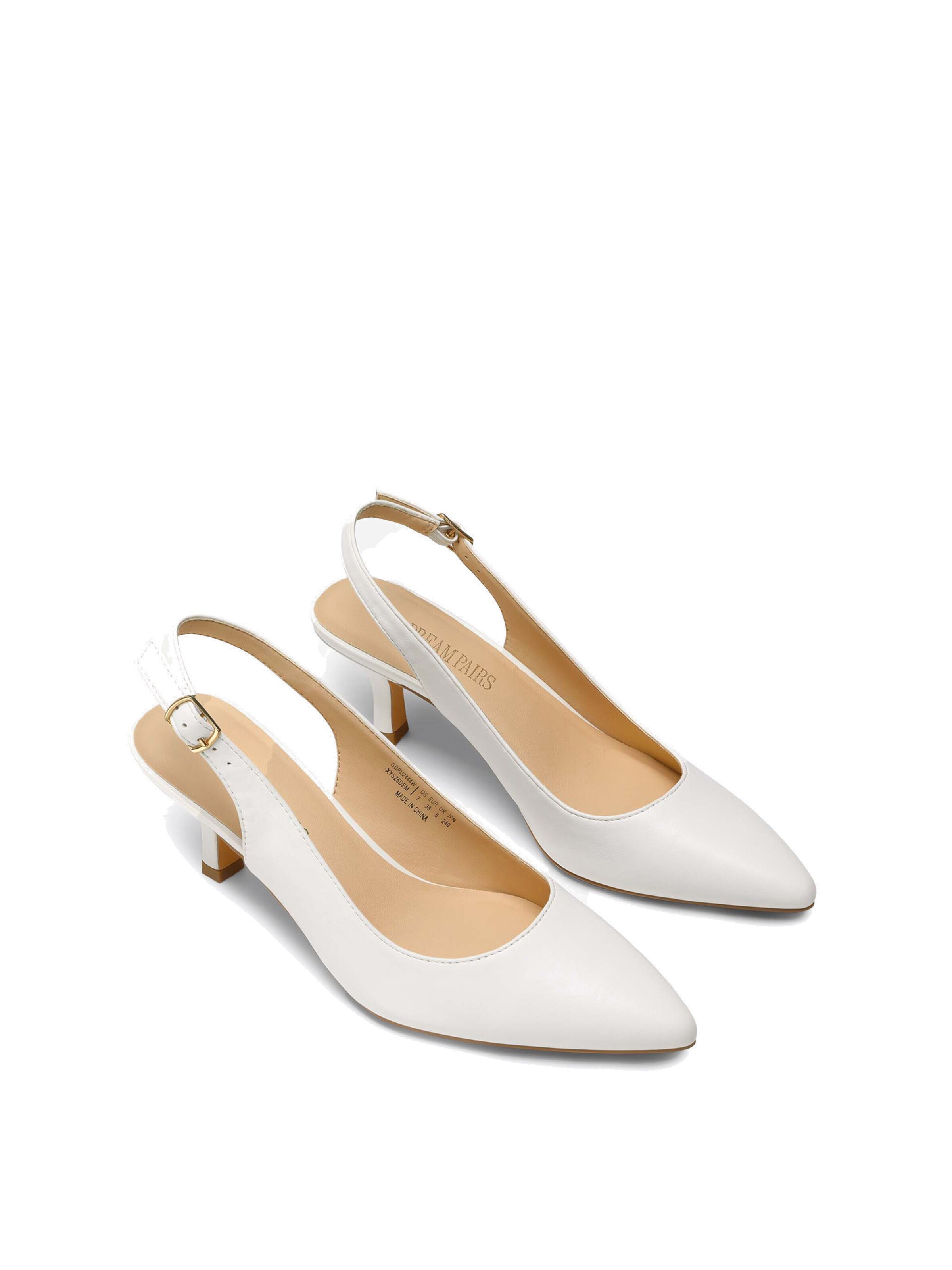 Décolleté 'DREAM PAIRS Damen Pumps Slingback Sandalen Pumps' di Dream Pairs in bianco