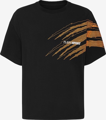 Plein Sport - Camiseta 'Scratch' en negro: frente
