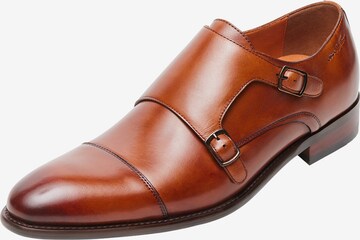 VANLIER Classic Flats ' Vienna ' in Brown: front