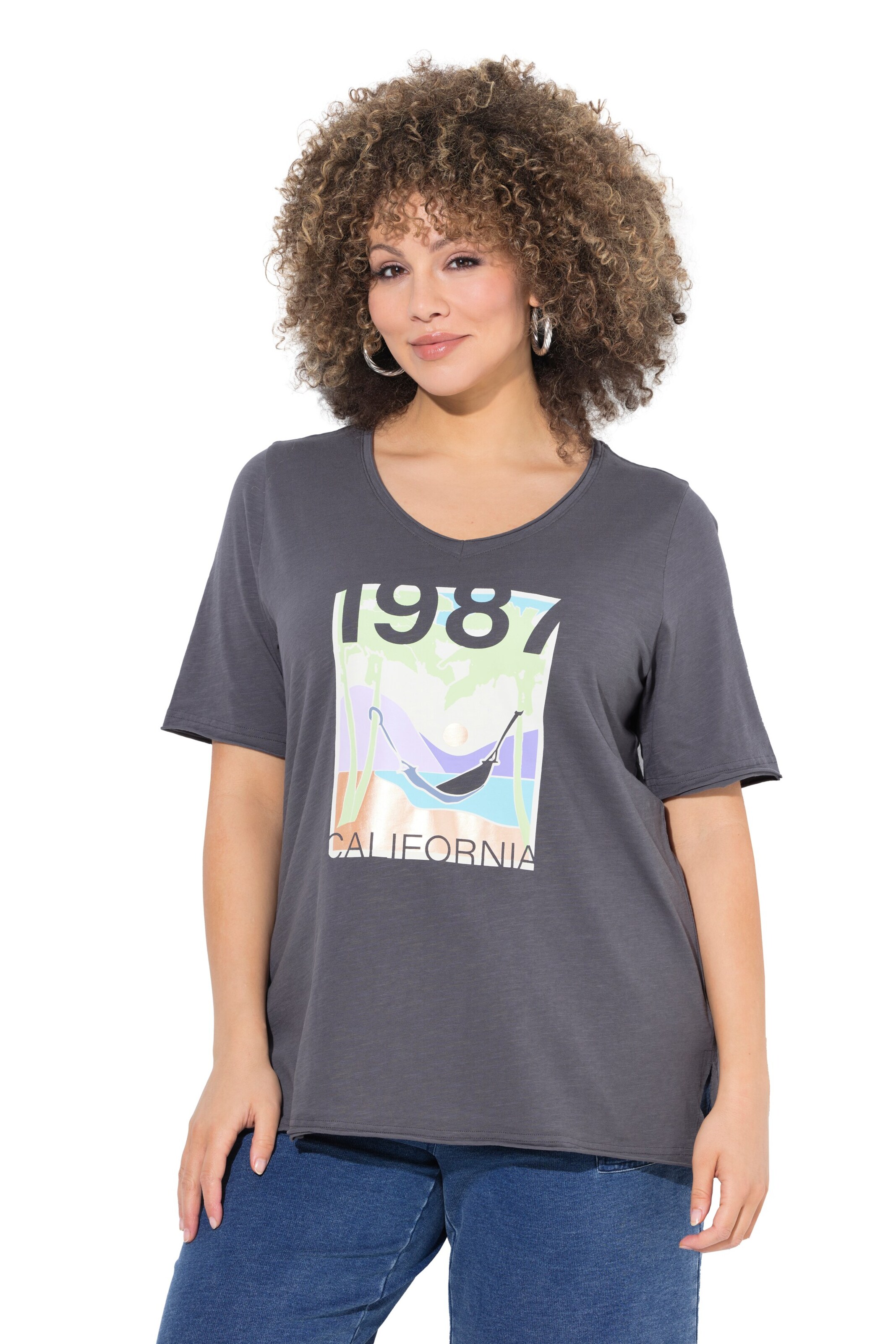 Ulla Popken Shirt in Grey: front