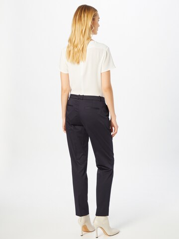 BOSS Black Regular Trousers with creases 'Tiluna' in Blue