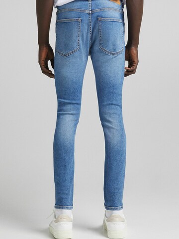 Bershka Skinny Džíny – modrá