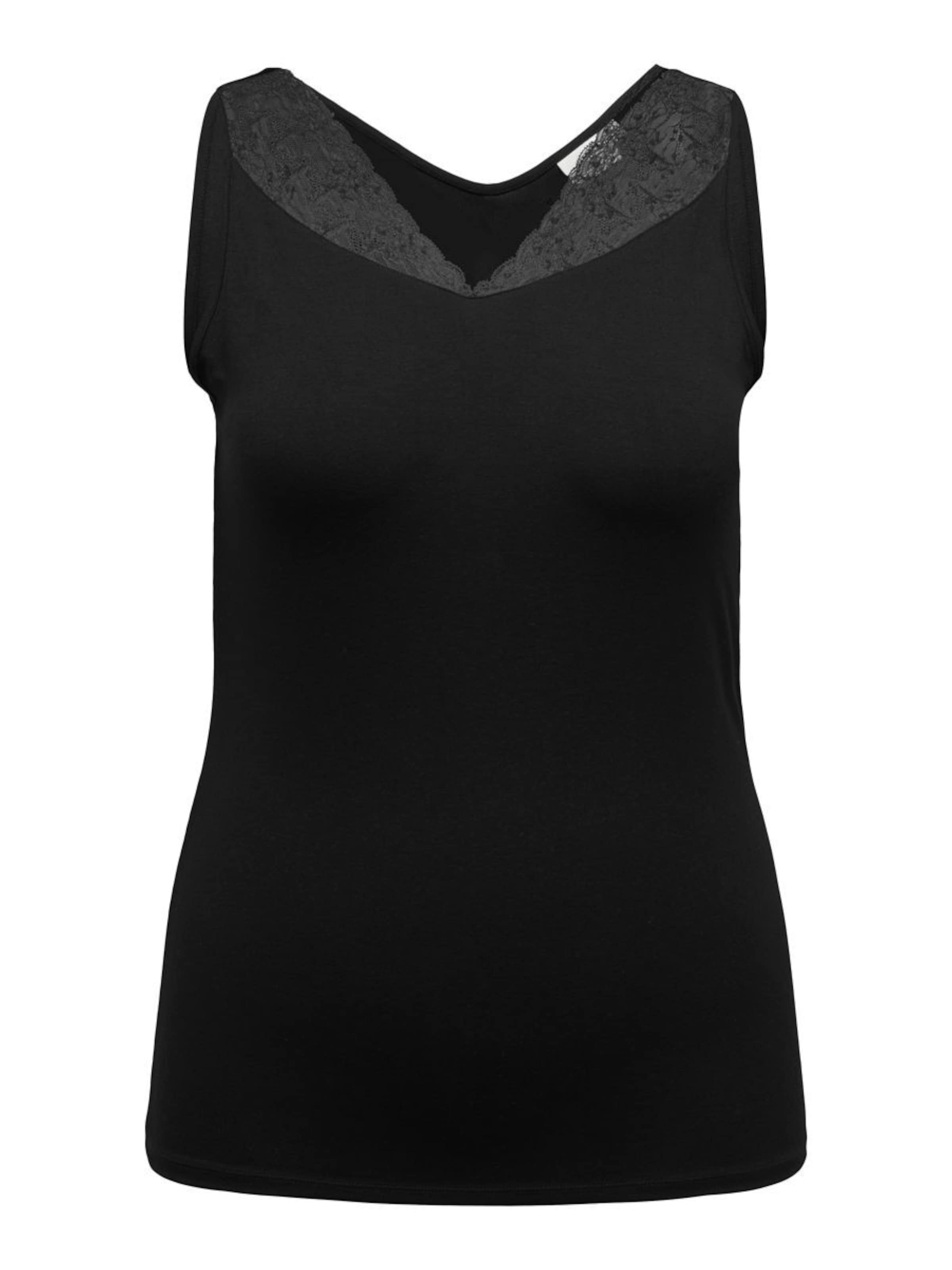 ONLY Carmakoma Top in Zwart: voorkant