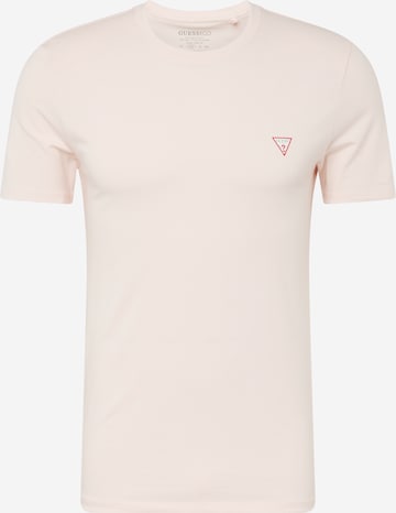 T-Shirt GUESS en rose : devant