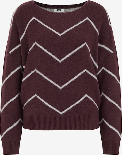 WE Fashion Pulover u patlidžan / bijela, Pregled proizvoda