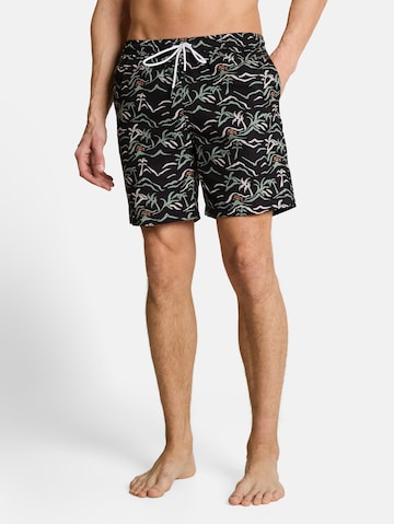 TOM TAILOR DENIM Zwemshorts in Zwart: voorkant