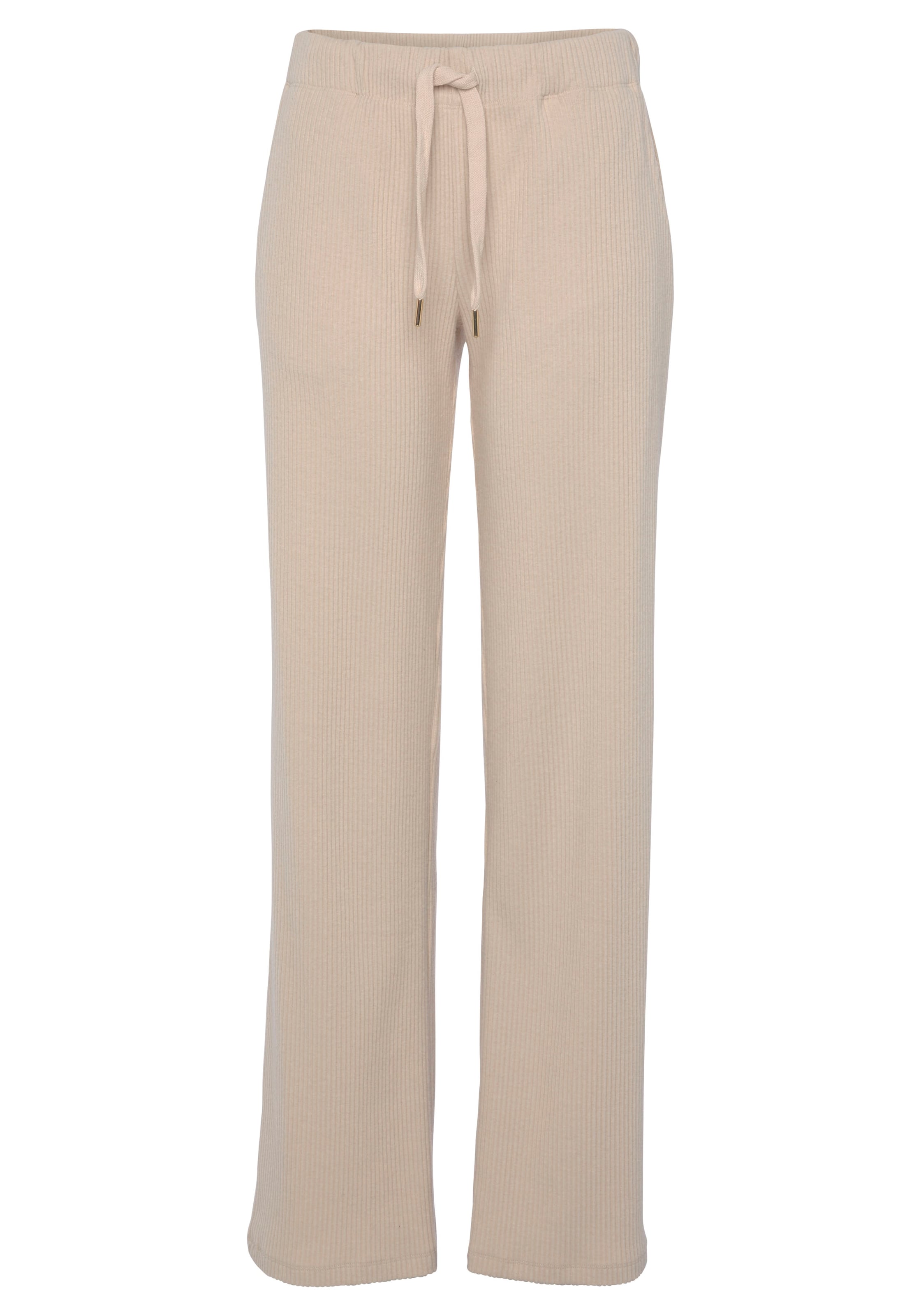 s.Oliver Pyjamabroek in Beige: voorkant