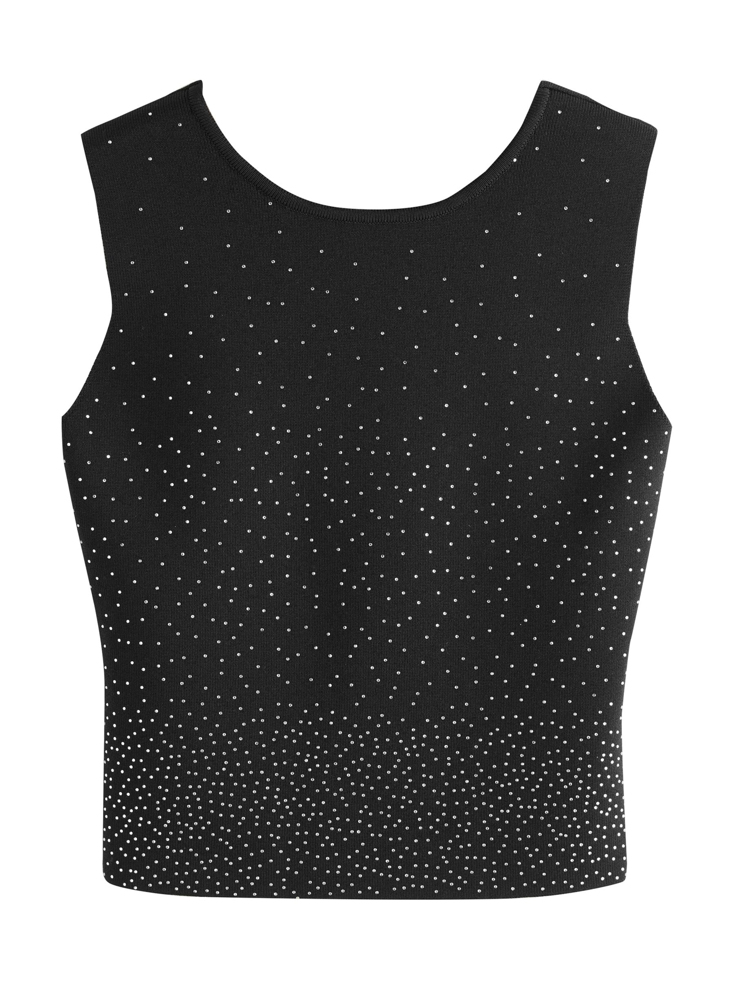 Next - Top de punto en negro: frente