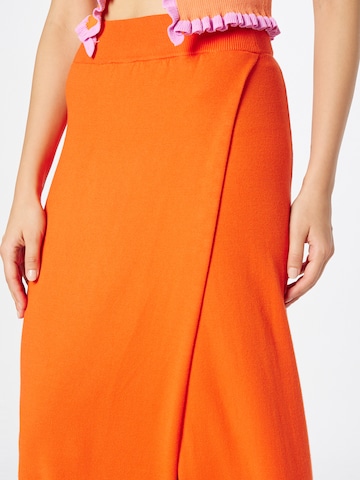 Karo Kauer Skirt 'Pumpkin Spice' in Orange