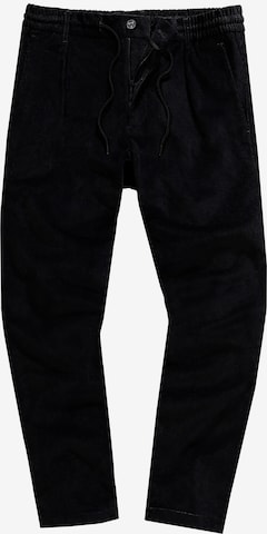 JP1880 Regular Bandplooibroek in Zwart: voorkant