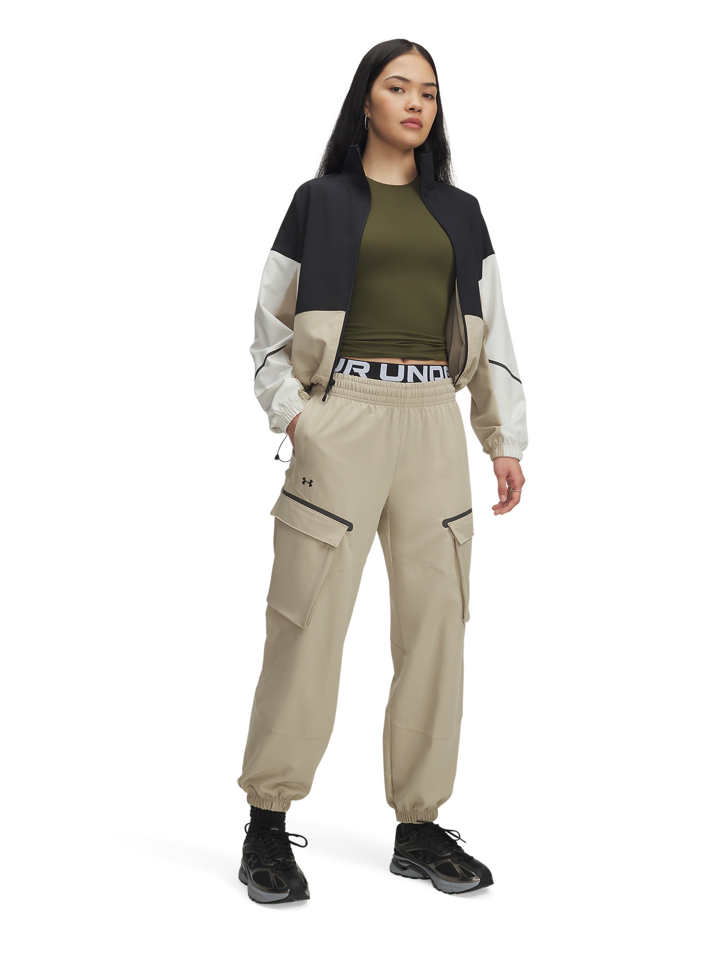 UNDER ARMOUR Tapered Sportbroek 'Unstoppable' in Bruin