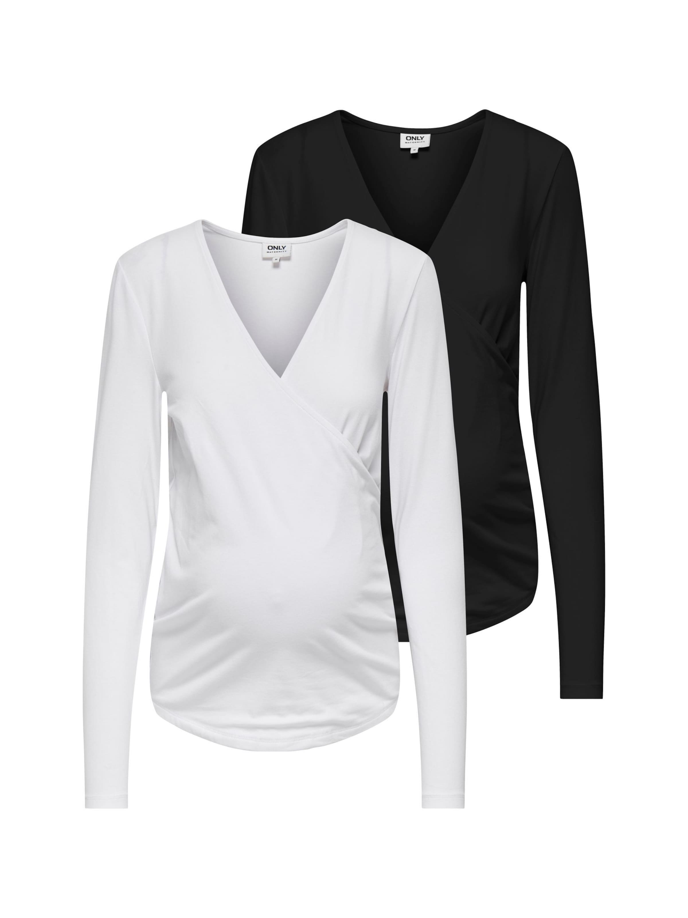 Only Maternity Bluse 'OLMJoy' i sort: forside