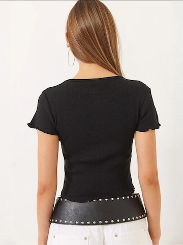 Bianco Lucci T-Shirt in Schwarz