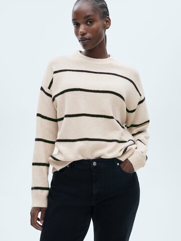 MANGO Trui 'MARINA' in Beige: voorkant