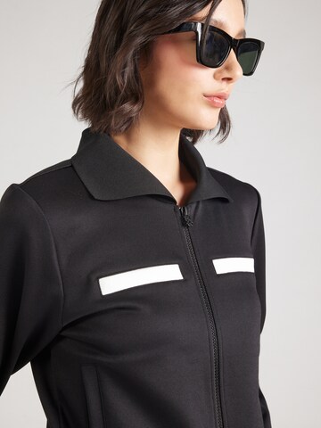 HUGO Zip-Up Hoodie 'Daffiti' in Black
