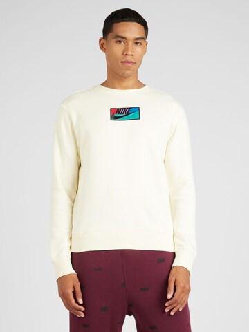 Nike Sportswear Sweatshirt 'CLUB+' in White: front