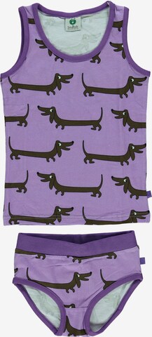 Småfolk Underwear Set in Purple: front