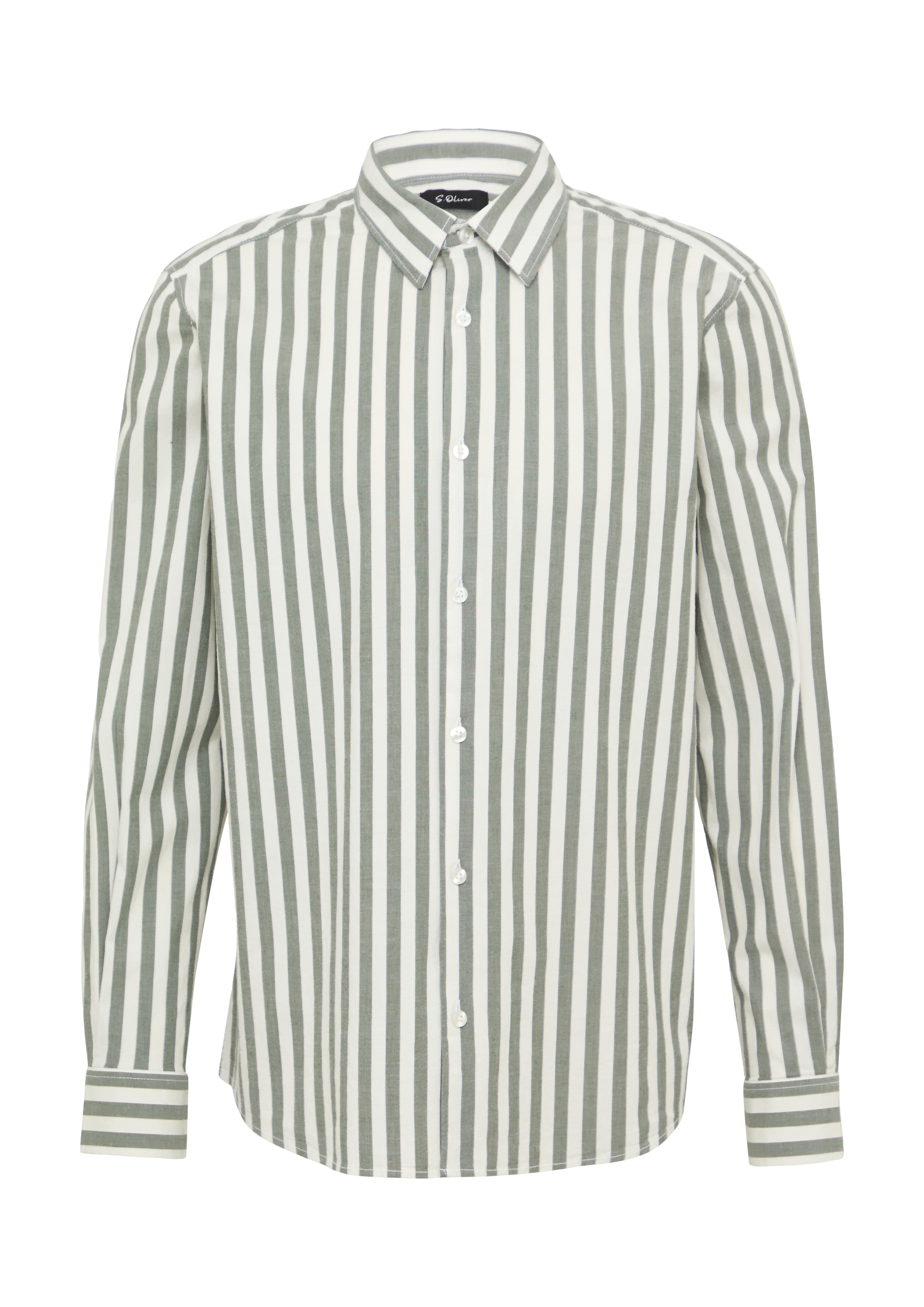 s.Oliver BLACK LABEL Regular fit Overhemd in Groen: voorkant