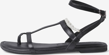 TAMARIS T-Bar Sandals in Black