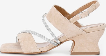 CAFè NOIR Sandaal in Beige: voorkant