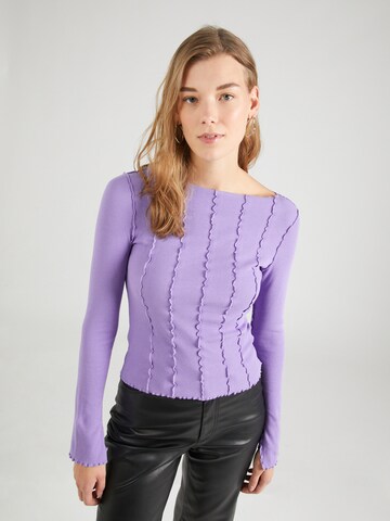 T-shirt Monki en violet : devant