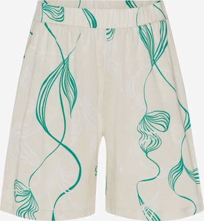 Hanro Pyjamashorts ' Sleep & Lounge ' in beige / grün, Produktansicht