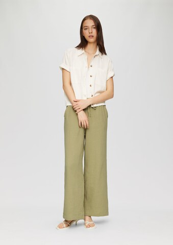 QS Wide leg Pants in Green