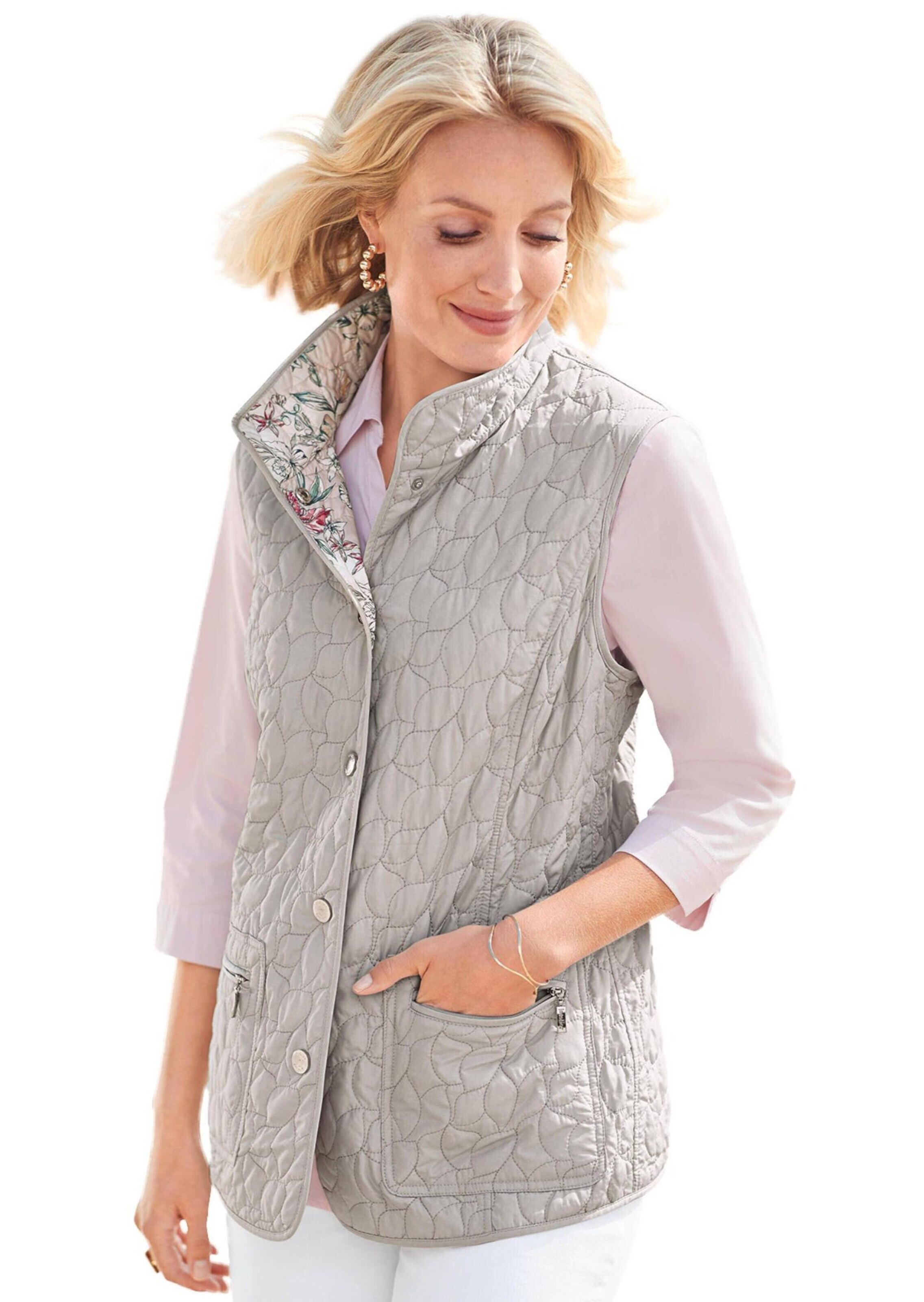 Goldner Bodywarmer in Grijs: voorkant